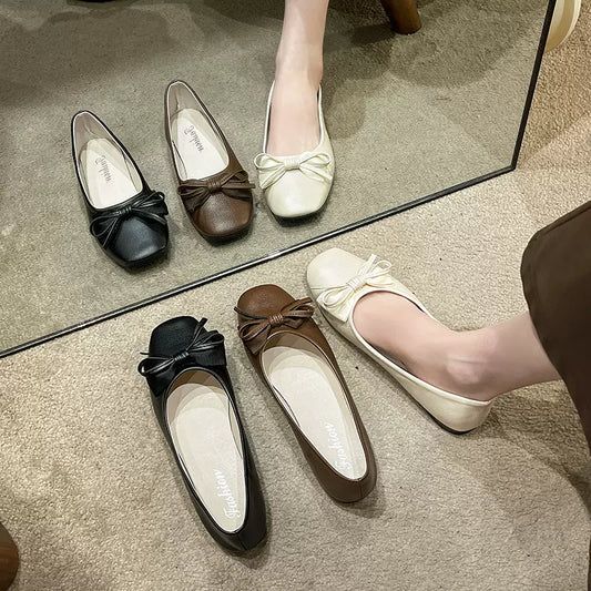 Soft flat slip-on ballet shoes