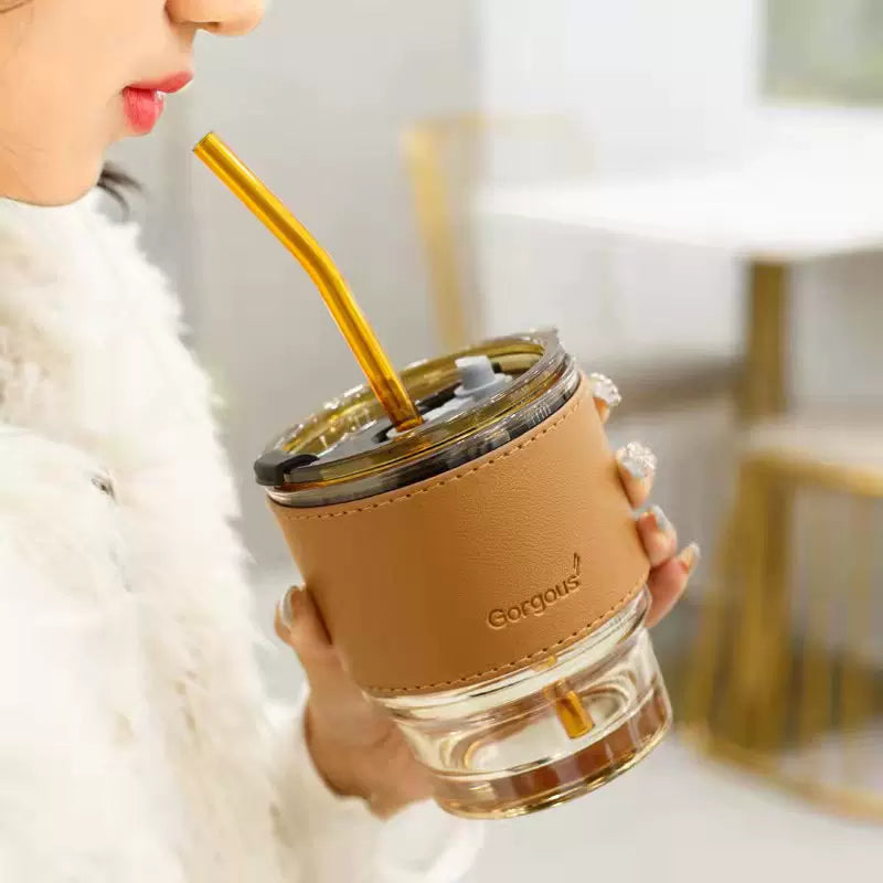 Attractive and simple high-end glass coffee cup